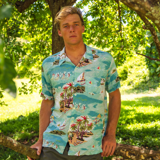 ON A WAVE HAWAIIAN SHIRT