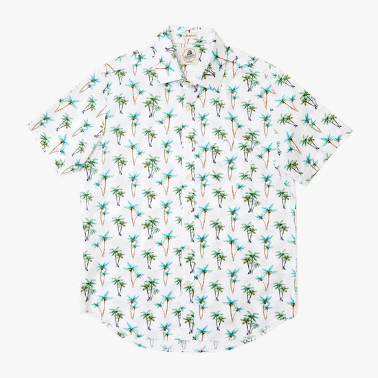 Pima Cotton Two Palms Print Shirt